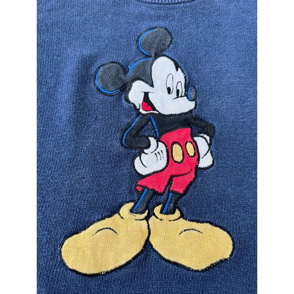 Vintage Disney 90s Sweater Adults Small Mickey Mouse Embroidery FLAW - Picture 2 of 8
